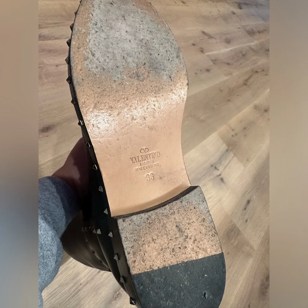 Valentino studded black leather boots - Picture 14 of 16